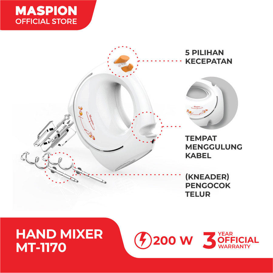 Maspion Stand Mixer - MT-1170 | MT1170